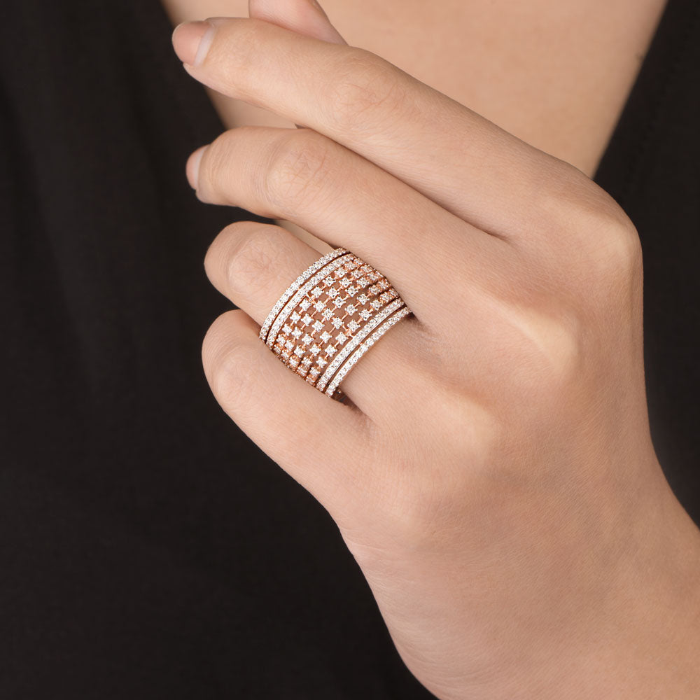18K Rose Gold Diamond Ring - 1.425ct VS-SI-GH