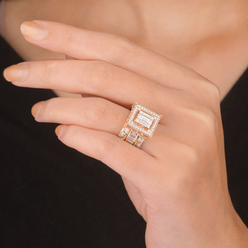 14K Rose Gold Diamond Ring - 1.57ct VS-SI-FG