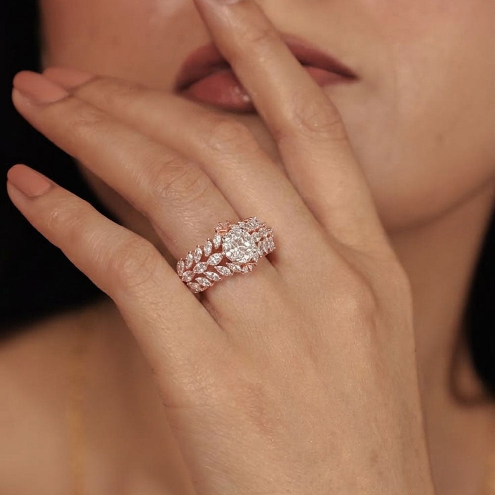 18K Rose Gold Diamond Ring - 2.951ct VS-SI-GH