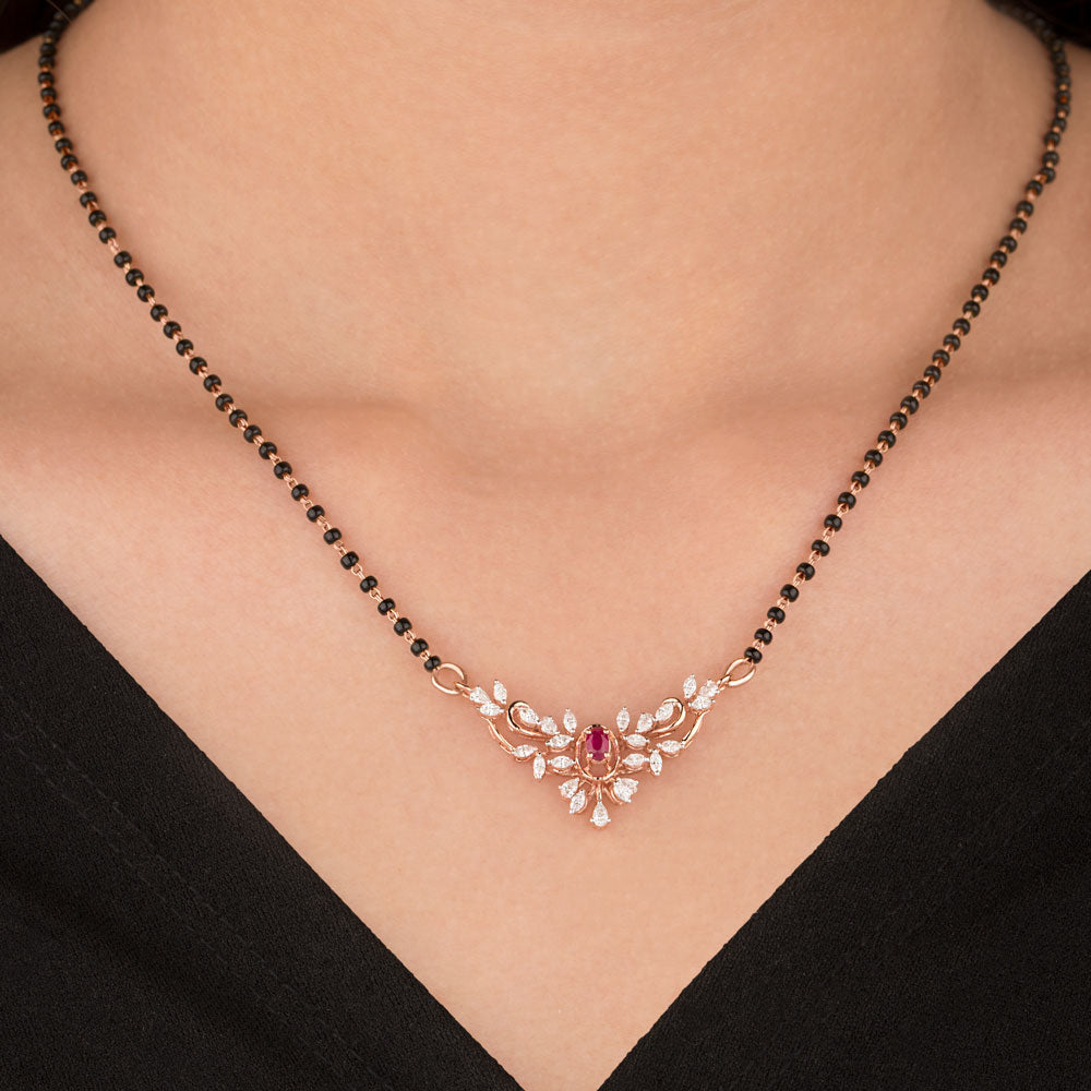18K Rose Gold Diamond Tanmaniya - 0.553ct VVS-EF with Colour Stones