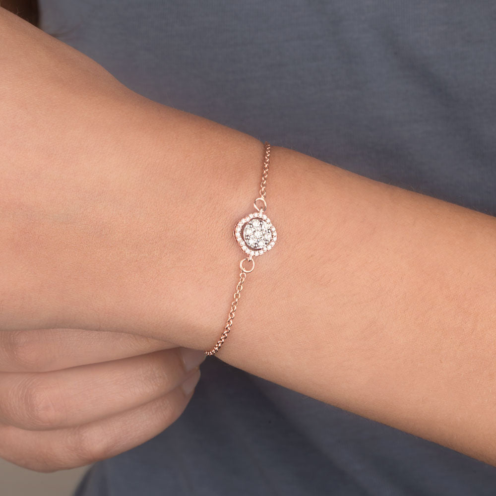 14K Rose Gold Diamond Bracelet - 0.44ct SI-GH