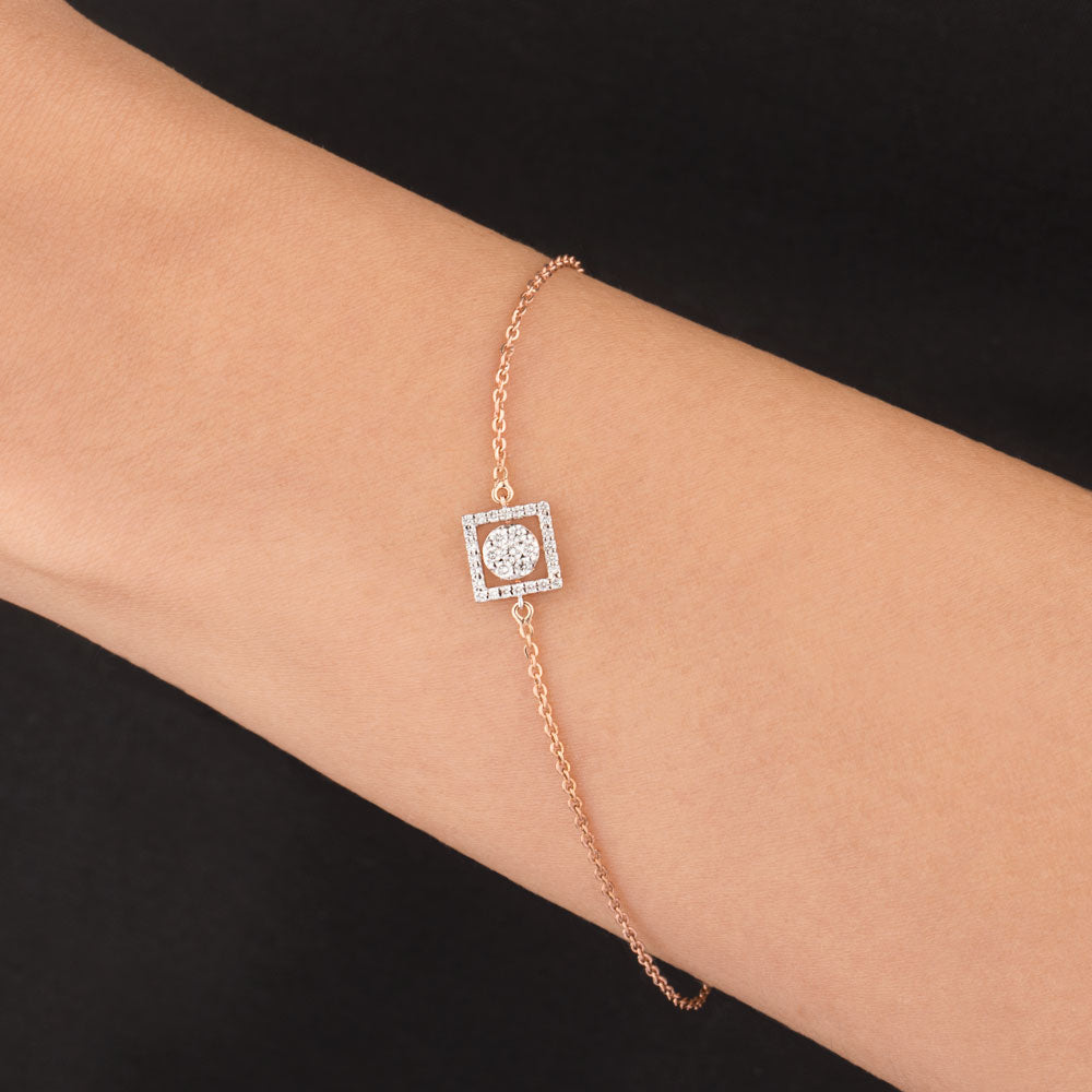 14K Rose Gold Diamond Bracelet - 0.23ct VVS-VS-GH