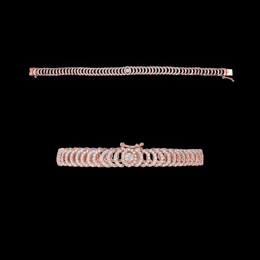 14K Rose Gold Diamond Bracelet - 1.59ct VVS-VS-GH