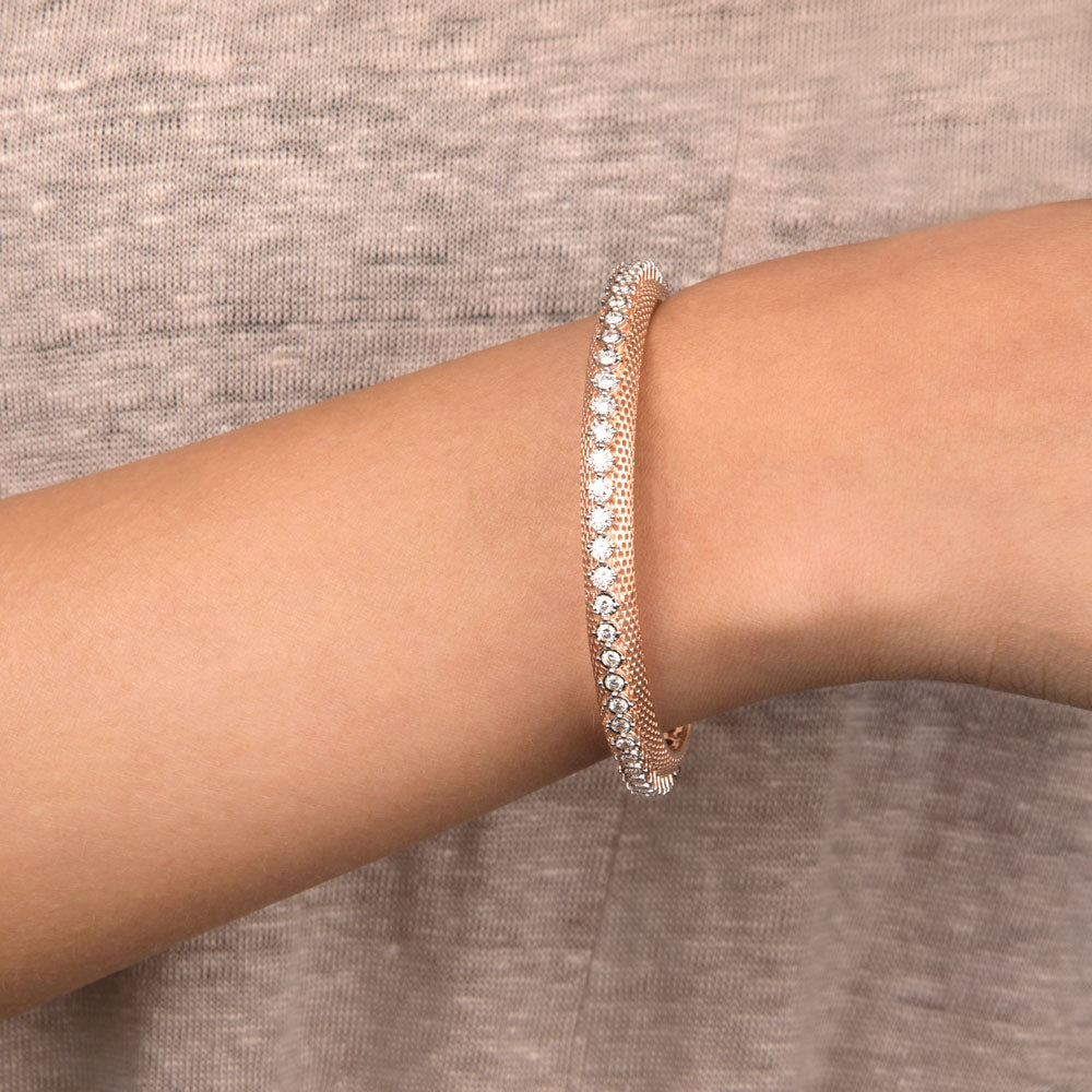 18K Rose Gold Diamond Bangle - 2.465ct VS-GH