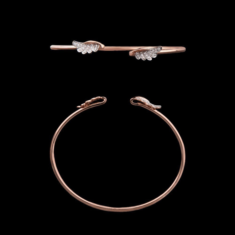 14K Rose Gold Diamond Kada - 0.23ct SI-GH