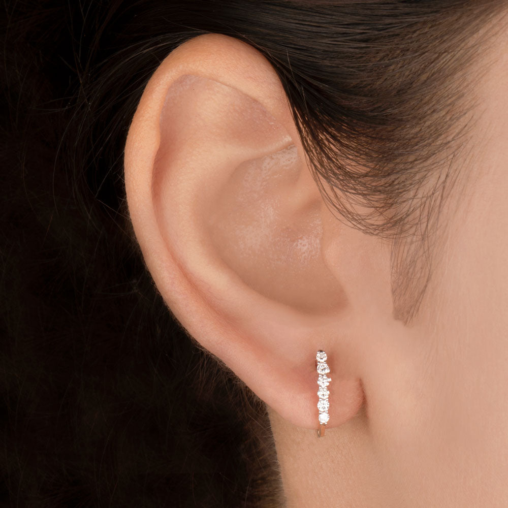 14K Rose Gold Diamond Earrings - 0.26ct VVS-VS-GH