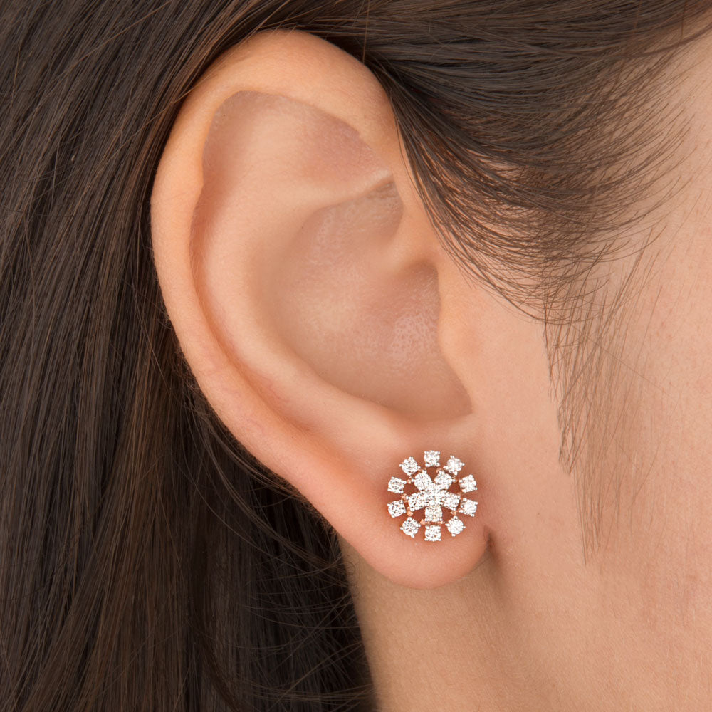 14K Rose Gold Diamond Earrings - 0.66ct VS-GH