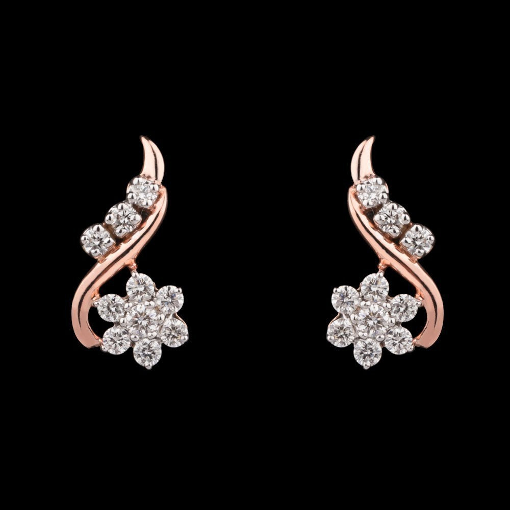 14K Rose Gold Diamond Earrings - 0.4ct VS-GH