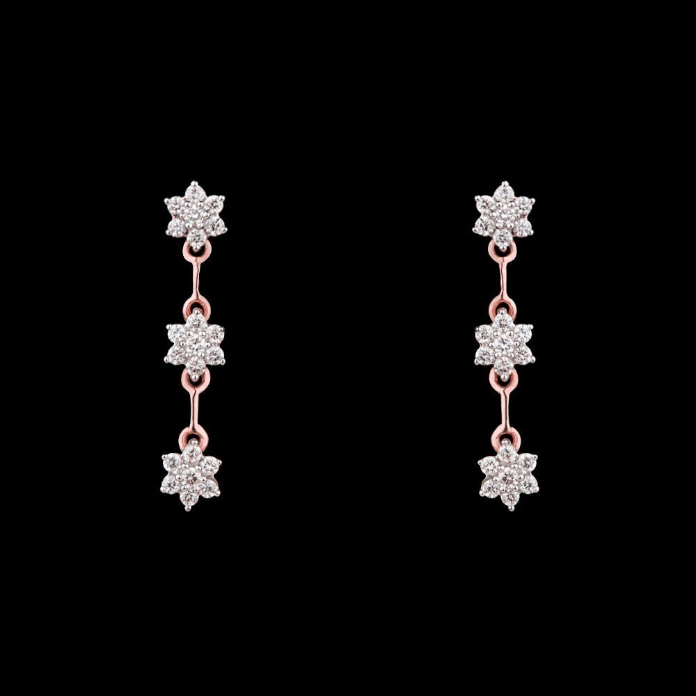 14K Rose Gold Diamond Earrings - 0.51ct SI-IJ