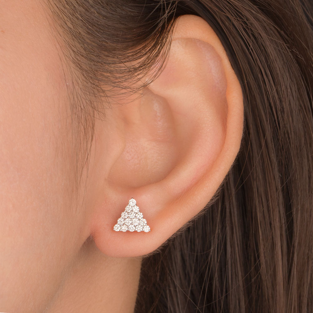14K Rose Gold Diamond Earrings - 0.56ct VS-GH