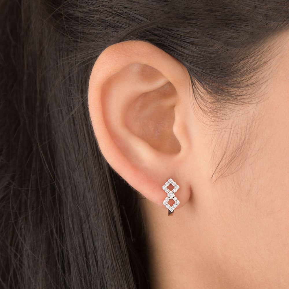 14K Rose Gold Diamond Earrings - 0.27ct VS-SI-FG