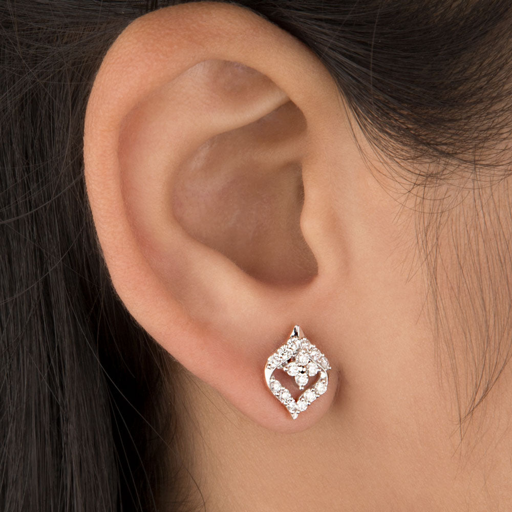 14K Rose Gold Diamond Earrings - 0.49ct VVS-VS-HI
