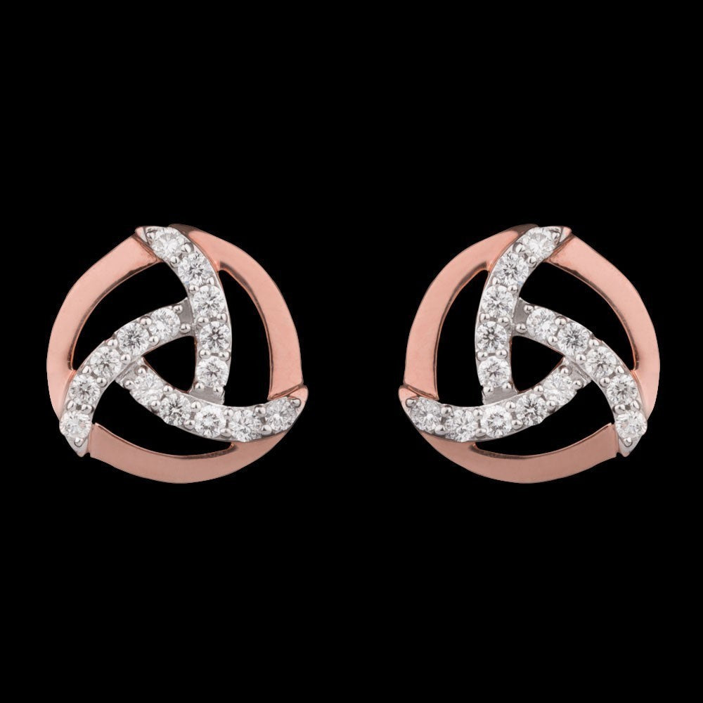 18K Rose Gold Diamond Earrings - 0.2ct SI-GH