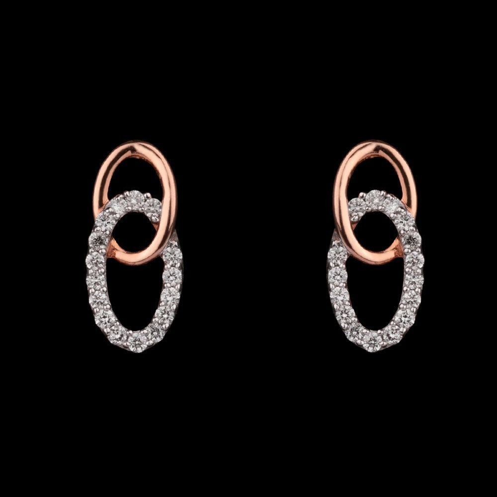 18K Rose Gold Diamond Earrings - 0.17ct SI-GH
