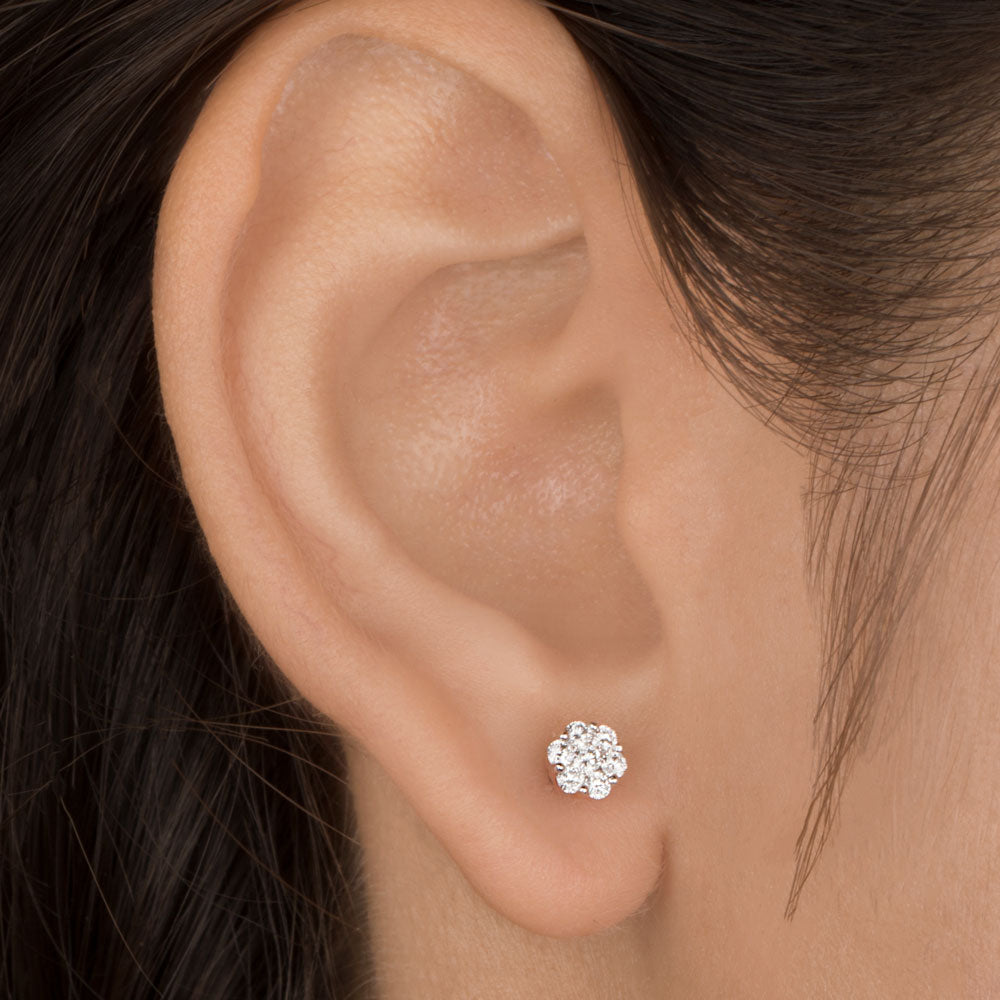 14K Rose Gold Diamond Earrings - 0.31ct SI-GH