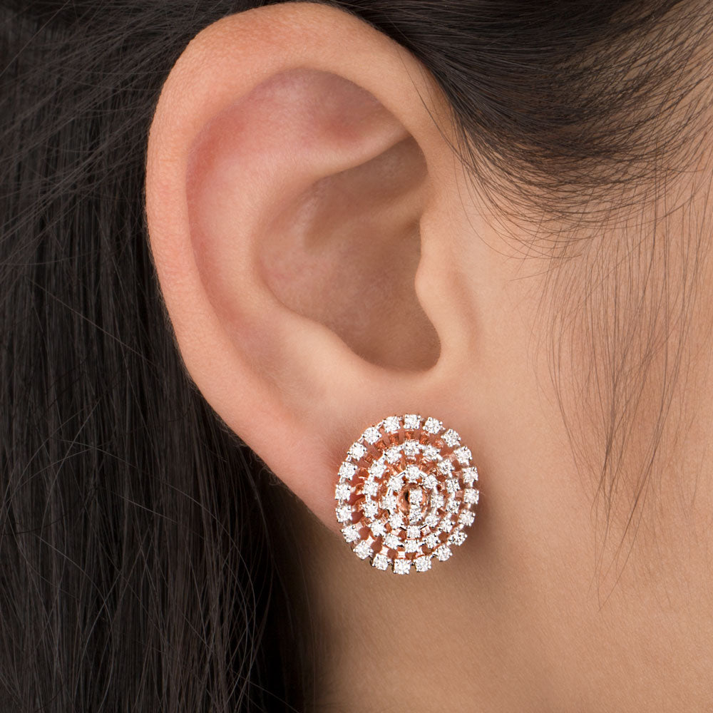 14K Rose Gold Diamond Earrings - 0.88ct VVS-VS-GH