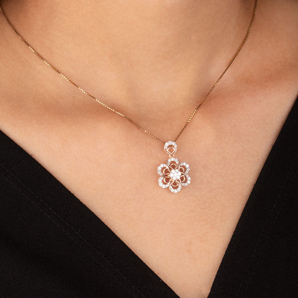 14K Rose Gold Diamond Pendant - 0.55ct VVS-VS-GH