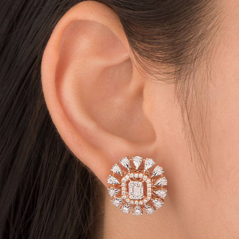 18K Rose Gold Diamond Jewellery - 0.882ct VVS-VS-HI