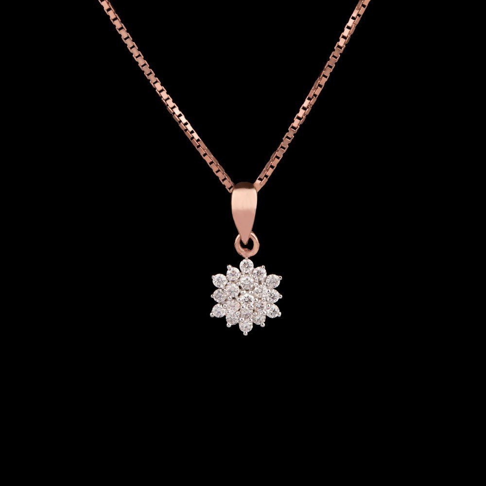 14K Rose Gold Diamond Pendant - 0.17ct VS-GH