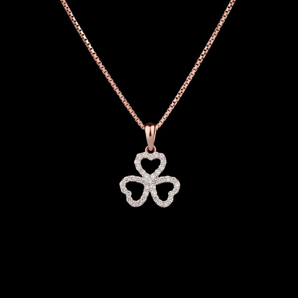 14K Rose Gold Diamond Pendant - 0.37ct VS-GH