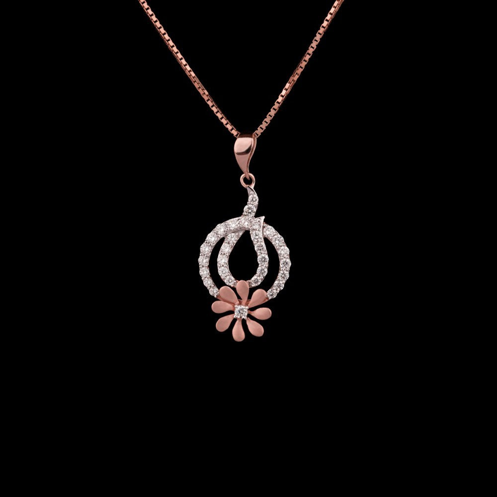 14K Rose Gold Diamond Pendant - 0.41ct VS-GH