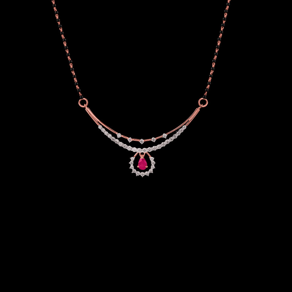 14K Rose Gold Diamond Tanmaniya - 0.57ct VS-SI-FG with Colour Stones