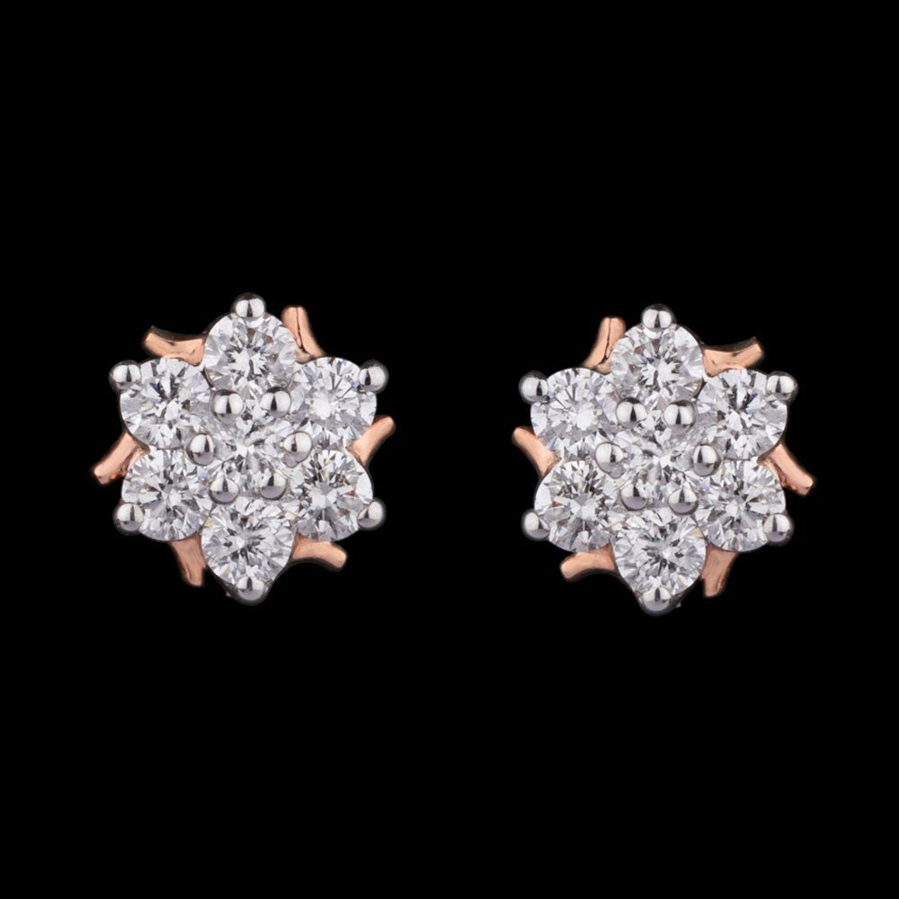 18K Rose Gold Diamond Earrings - 0.35ct VS-GH