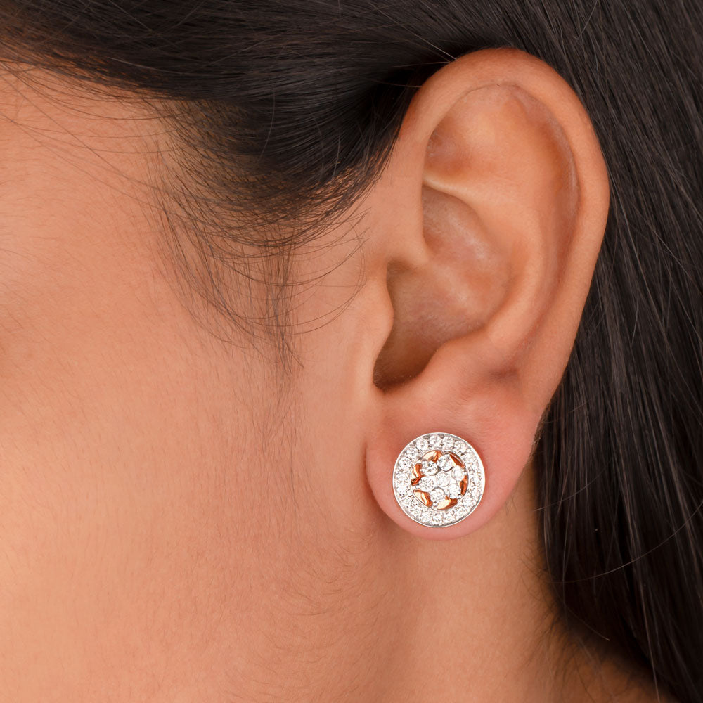 14K Rose Gold Diamond Earrings - 0.96ct VVS-VS-HI