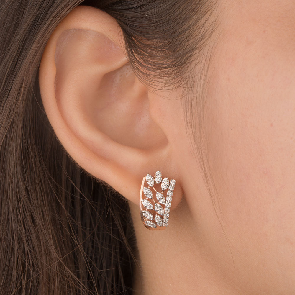 14K Yellow Gold Diamond Earrings - 0.78ct VVS-VS-GH