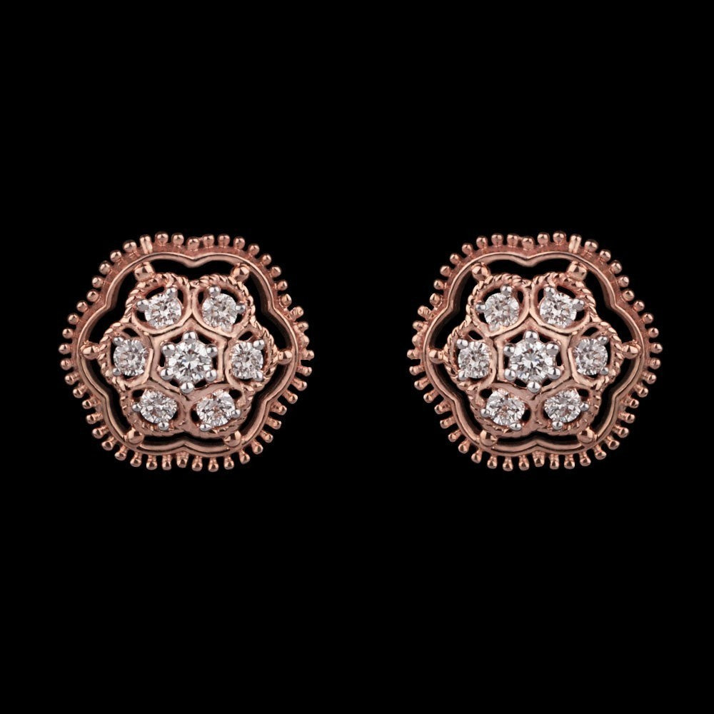 14K Rose Gold Diamond Earrings - 0.26ct VVS-VS-HI