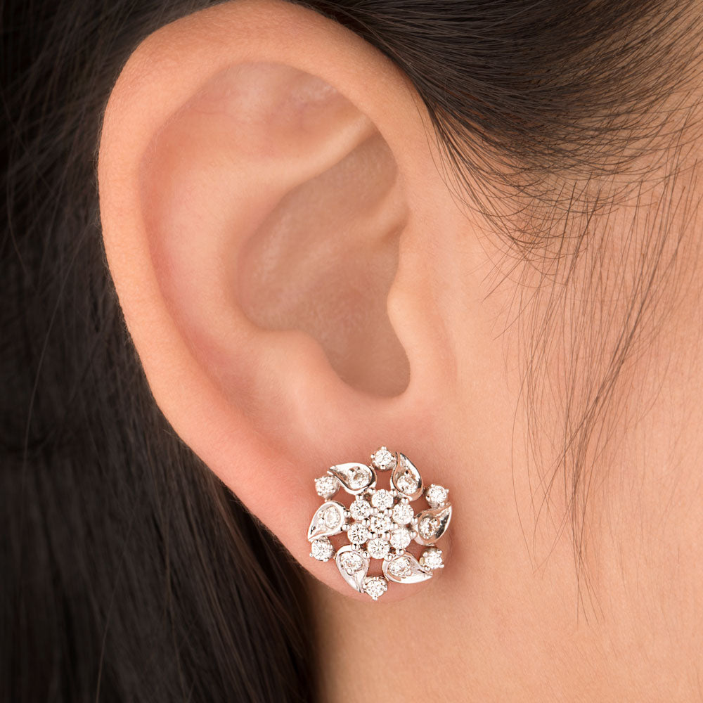 14K Rose Gold Diamond Earrings - 0.93ct VVS-VS-IJ