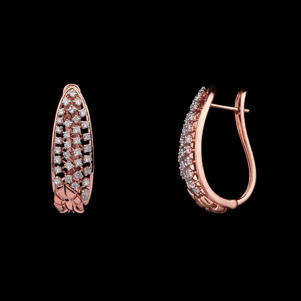 14K Rose Gold Diamond Earrings - 1.08ct VVS-VS-HI