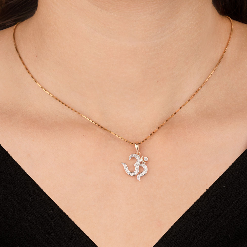 18K Rose Gold Diamond Pendant - 0.229ct SI-IJ