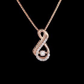 14K Rose Gold Diamond Pendant - 0.15ct SI-IJ