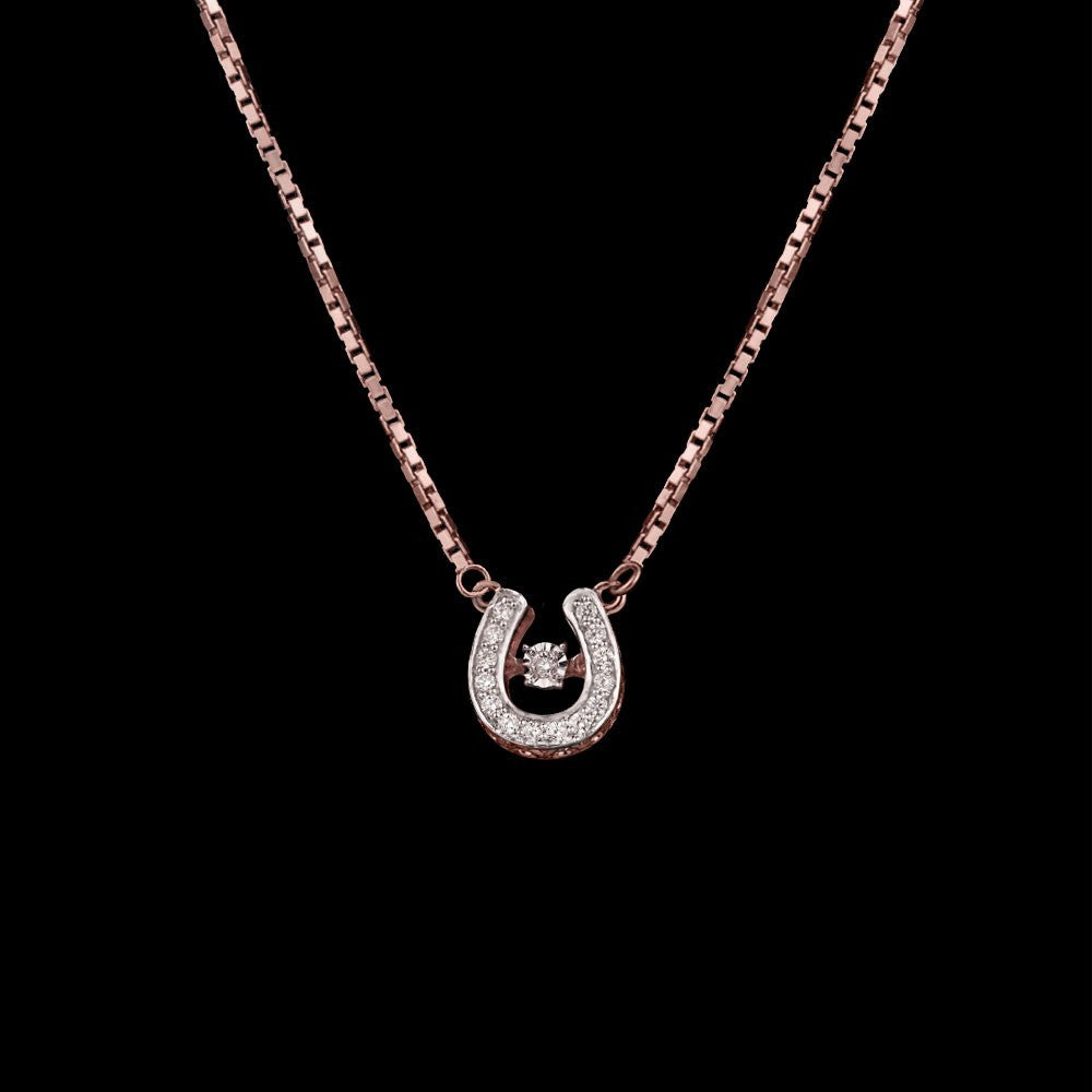 14K Rose Gold Diamond Pendant - 0.15ct SI-IJ