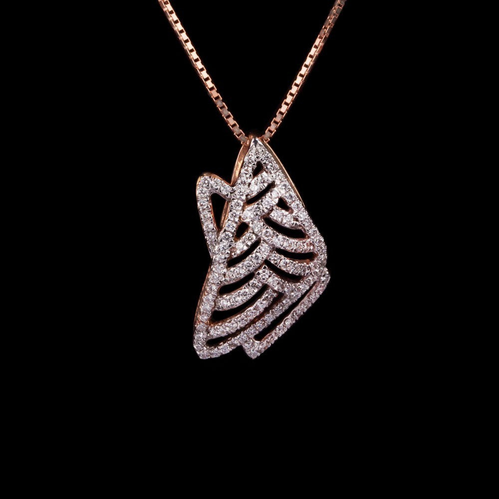 18K Rose Gold Diamond Pendant - 0.52ct SI-GH