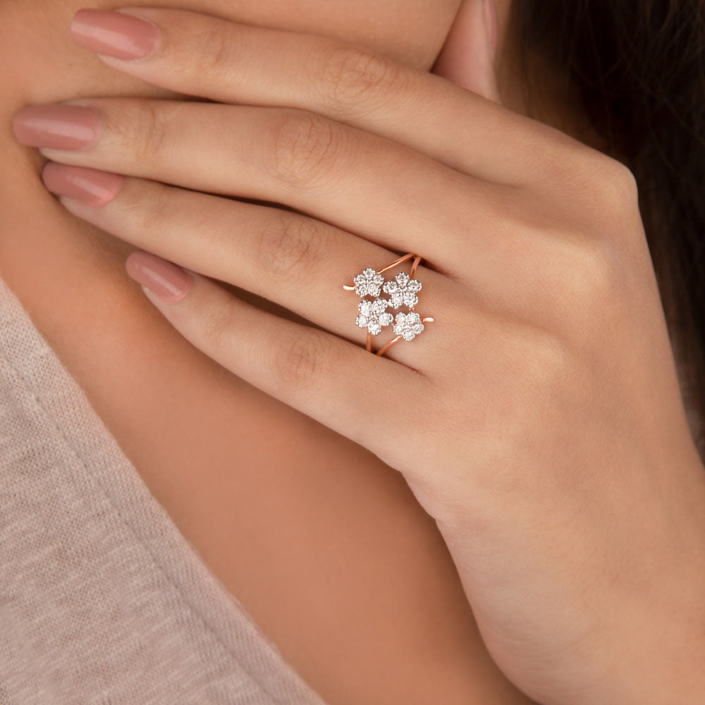 14K Rose Gold Diamond Ring - 0.36ct VVS-VS-HI