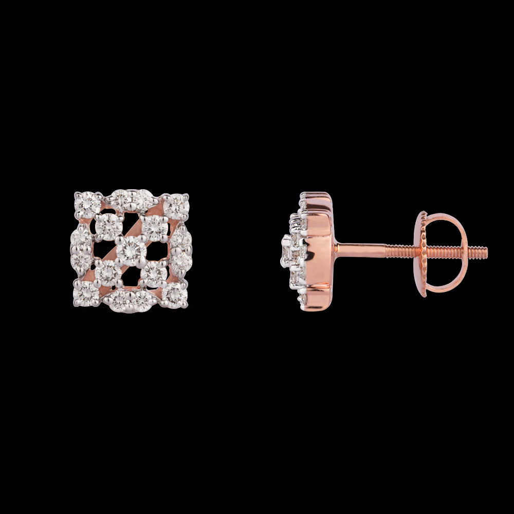 14K Rose Gold Diamond Earrings - 0.48ct VVS-VS-HI