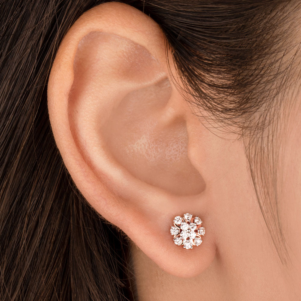 14K Rose Gold Diamond Earrings - 0.48ct VVS-VS-HI