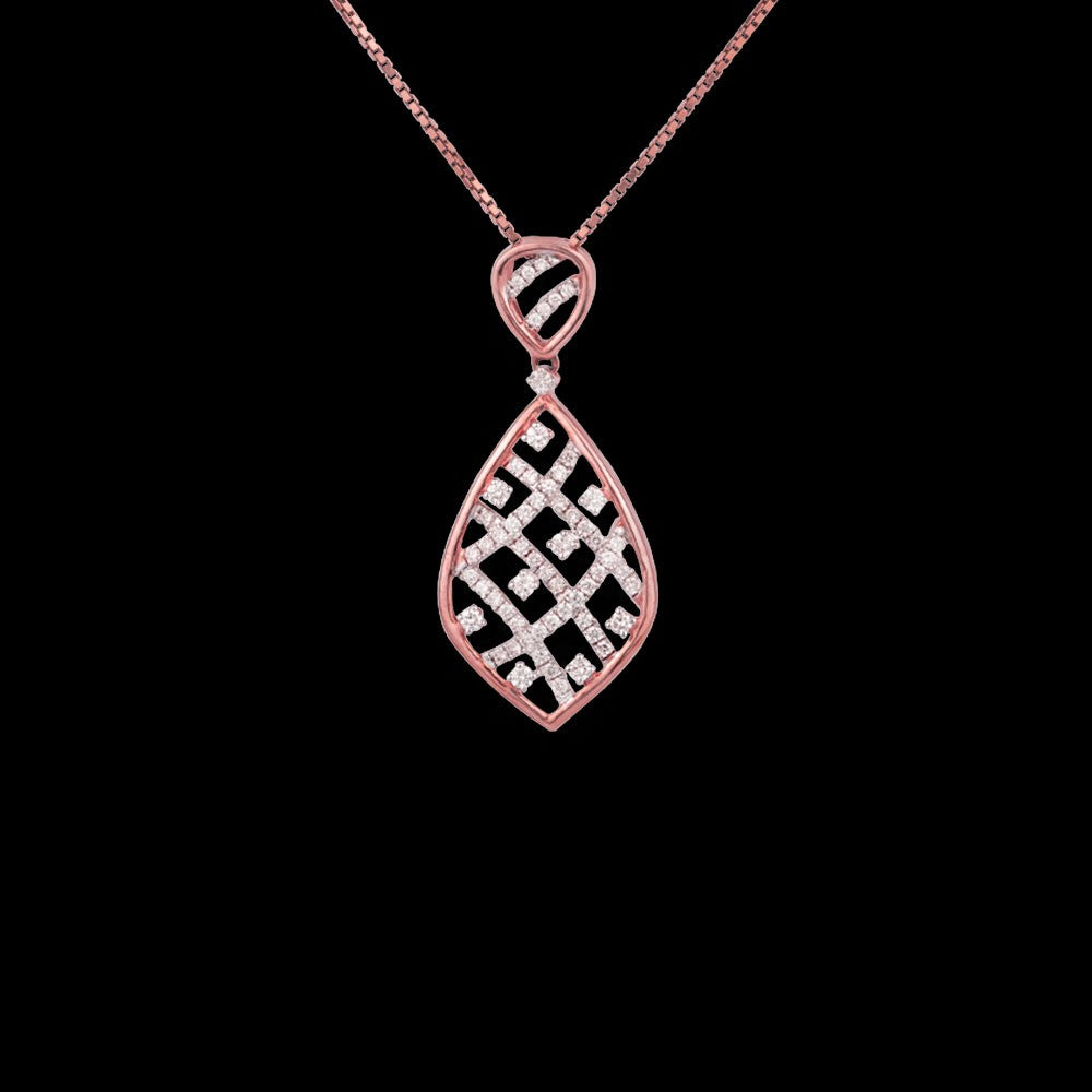 14K Rose Gold Diamond Pendant - 0.42ct VS-GH