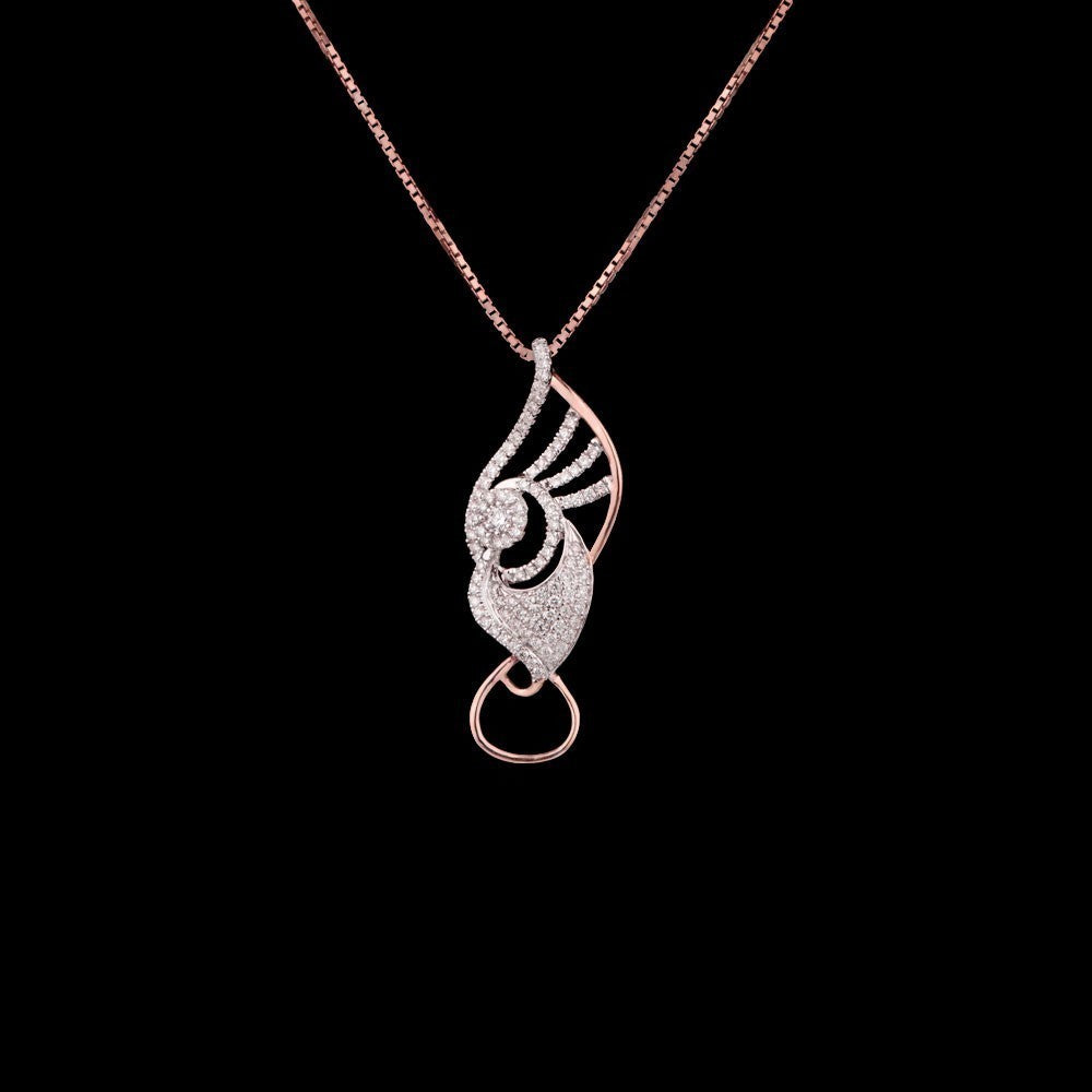 14K Rose Gold Diamond Pendant - 0.39ct VVS-VS-GH