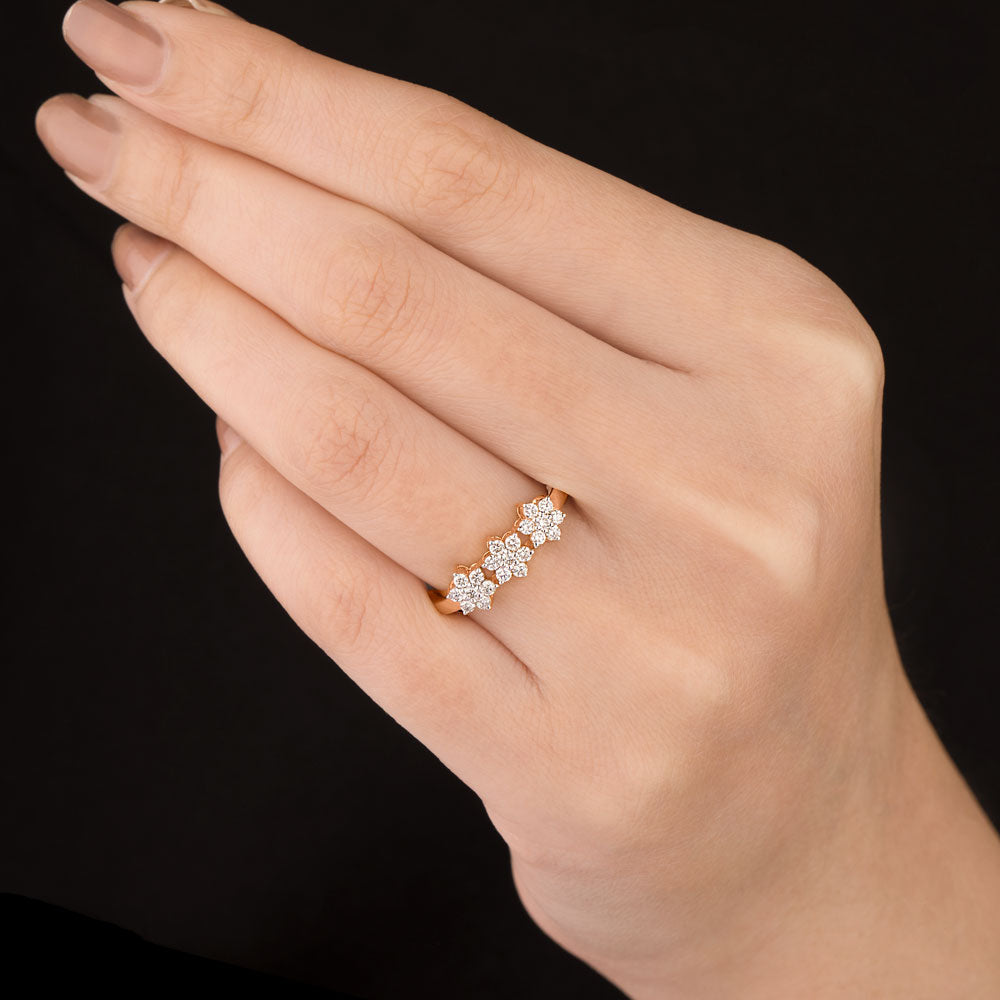 14K Rose Gold Diamond Ring - 0.4ct SI-GH