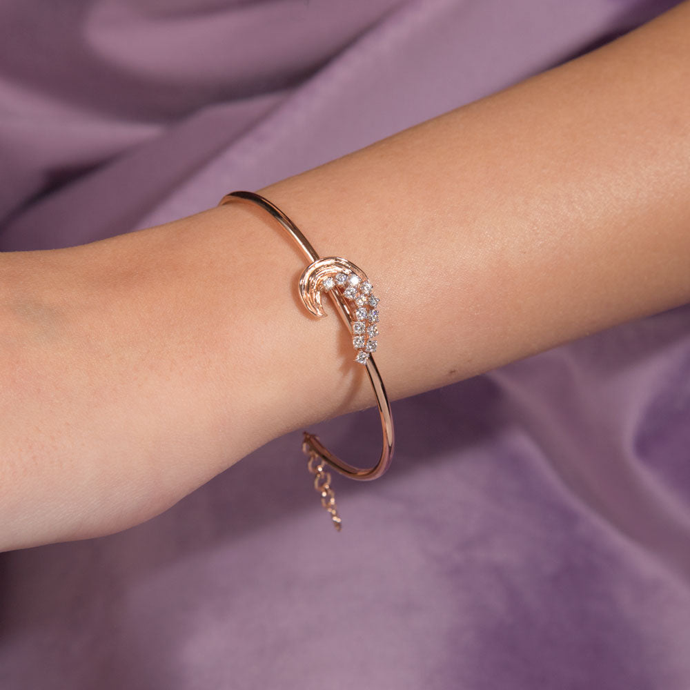 14K Rose Gold Diamond Kada - 0.55ct SI-IJ