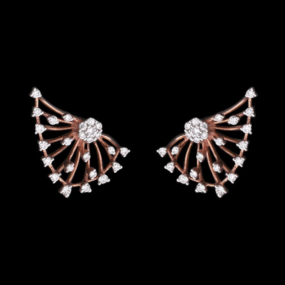 14K Rose Gold Diamond Earrings - 0.58ct VS-GH