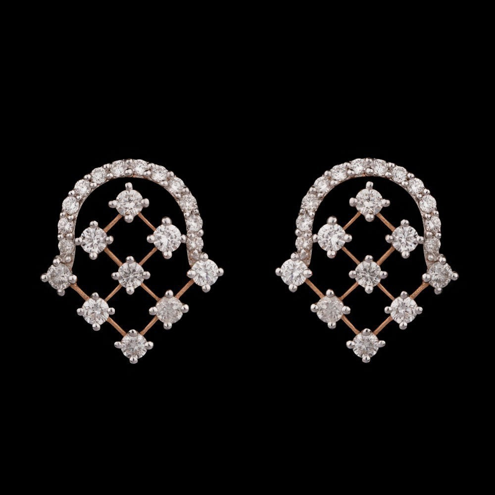 18K Rose Gold Diamond Earrings - 0.52ct VS-GH