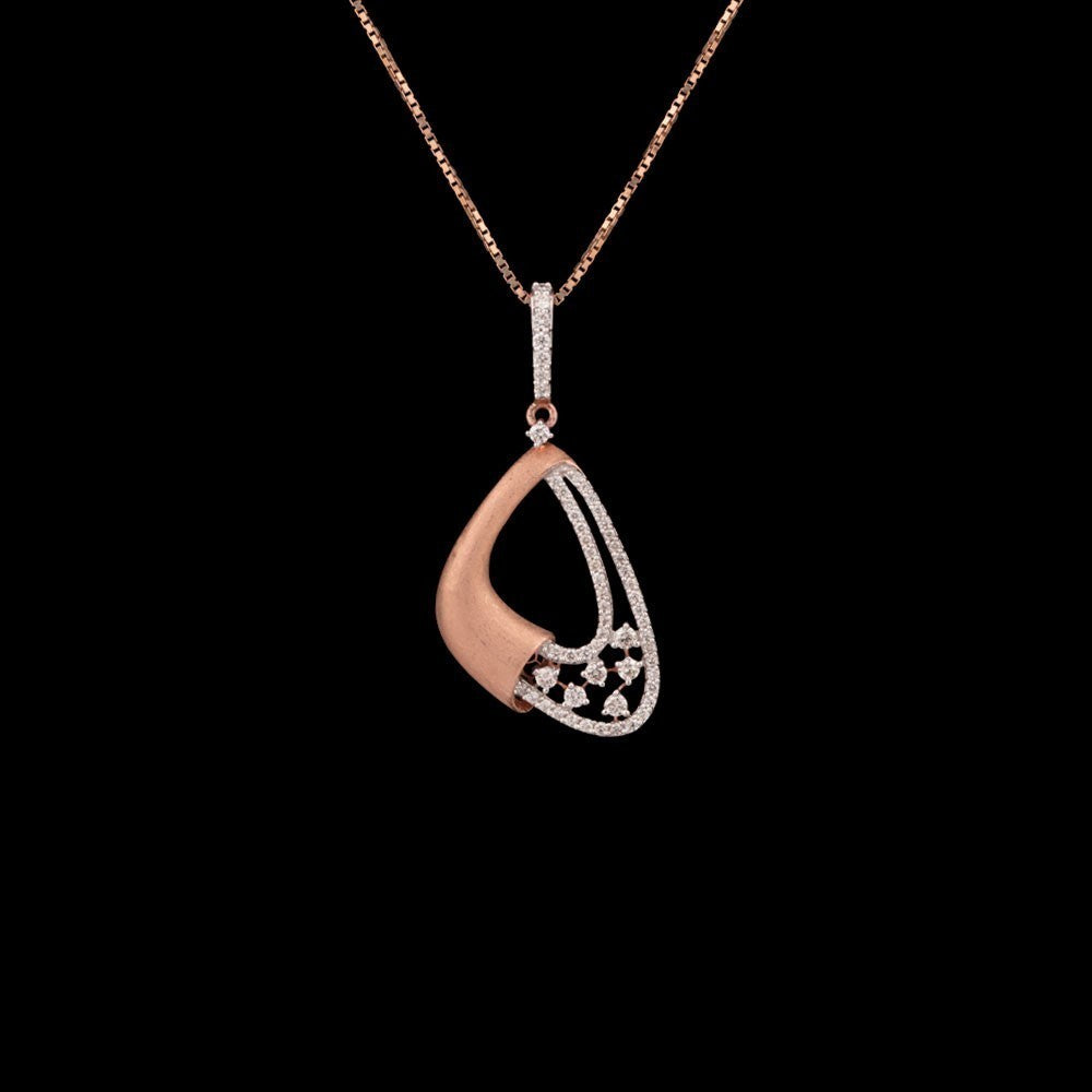 14K Rose Gold Diamond Pendant - 0.48ct SI-IJ
