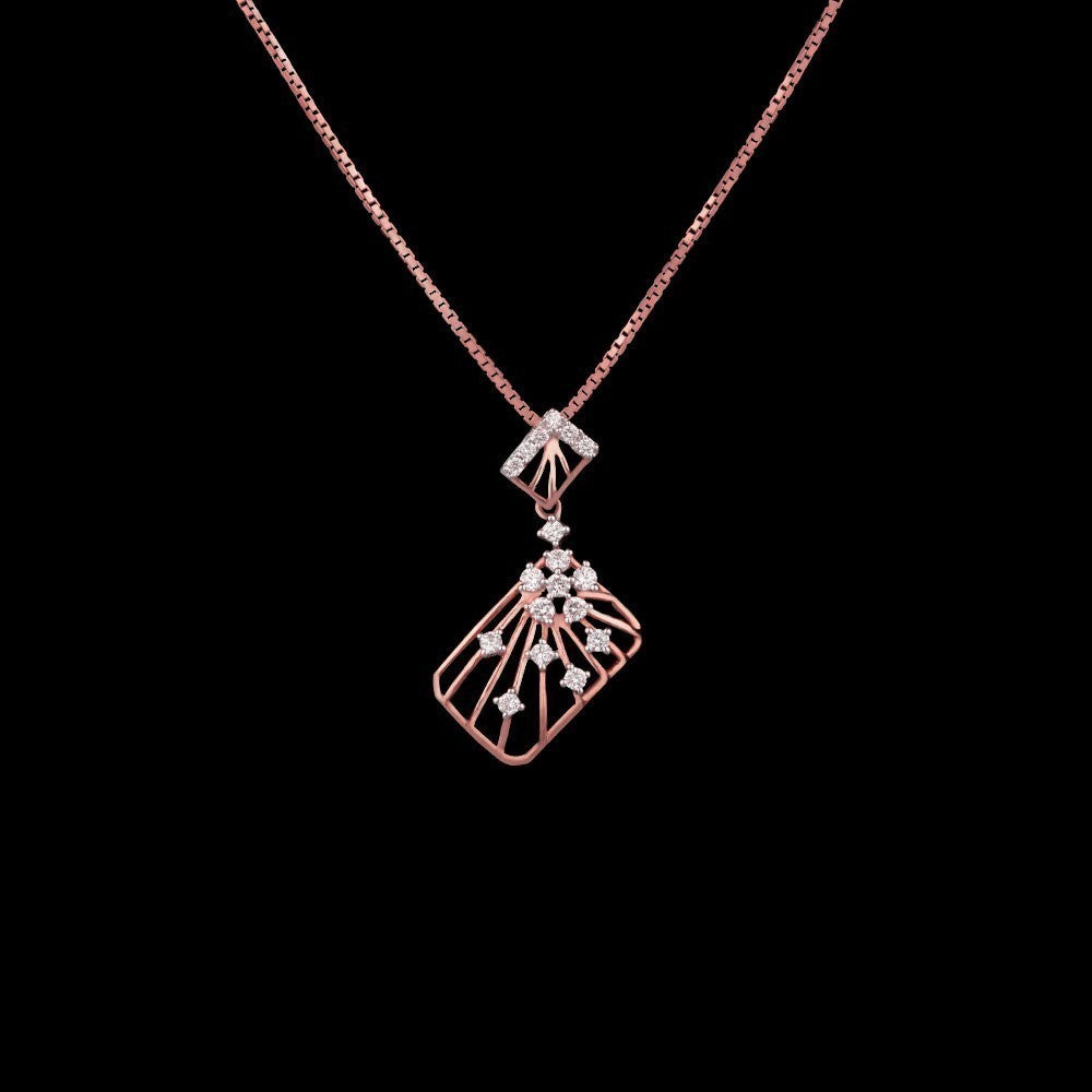 14K Rose Gold Diamond Pendant - 0.28ct VS-GH