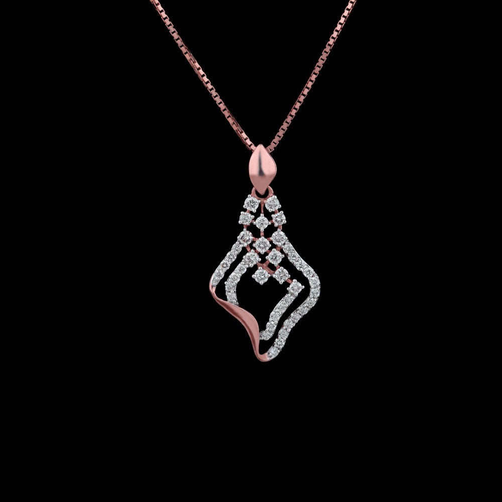 14K Rose Gold Diamond Pendant - 0.55ct SI-IJ