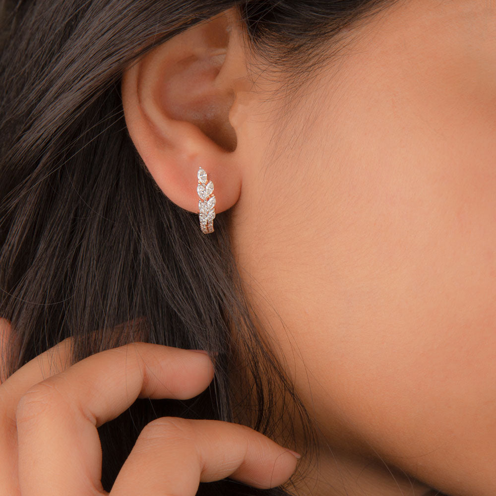 14K Rose Gold Diamond Earrings - 0.82ct SI-GH