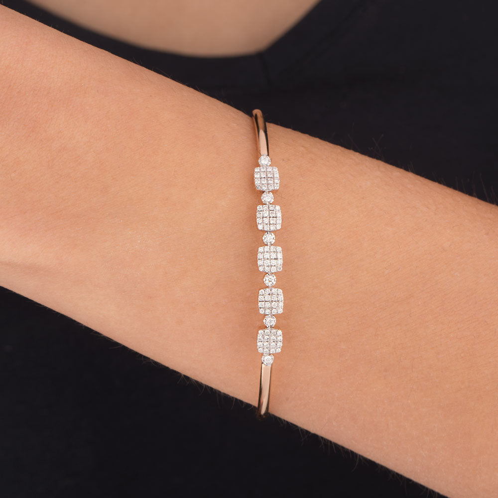 14K Rose Gold Diamond Kada - 0.45ct VS-GH